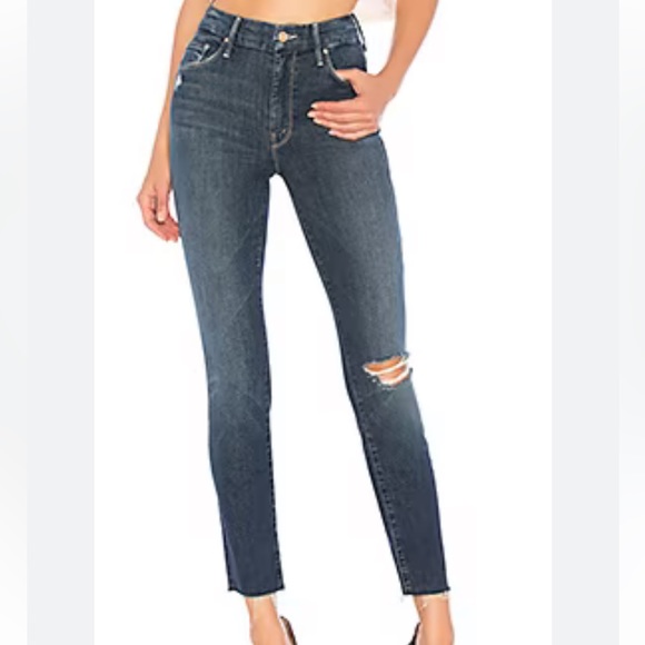 MOTHER HIGH WAISTED LOOKER ANKLE FRAY - Picture 6 of 7